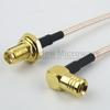 SMA Female Bulkhead to RA Push-On SMB Male Cable RG-316 Coax in 36 Inch and RoHS - FMC1226315LF-36 - Fairview Microwave Inc.