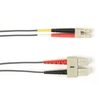 3m (9.8ft) SCLC GY OM3 MM Fiber Patch Cable INDR Zip OFNR - FOCMR10-003M-SCLC-GR - Black Box