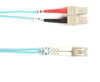 5m (16.4ft) LCSC Aqua OM3 MM Fiber Patch Cable INDR Zip OFNR - FO10G-005M-SCLC - Black Box