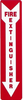 Brady B-401 High Impact Polystyrene Rectangle Red Fire Equipment Sign - 4 in Width x 18 in Height - TEXT: FIRE EXTINGUISHER - 51556 - 754476-51556 - R. S. Hughes Company, Inc.
