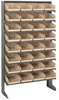 Sloped Rack, 8Shelves, 32Bins, Ivory; Shelving Unit Type Quantum Storage - 44AC6516 - Newark, An Avnet Company