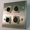 HAVE 2Gang Stainless Wallplate 2XLRM/2F - HAVWP2011XLR2M2F - HAVE, Inc.