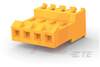 MTA-156 Connector, Receptacle, 4 Pos., Feed-Thru, IDC, 18 AWG, Orange - 70042828 - Allied Electronics, Inc.
