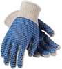 PIP 36-110BB Blue/White Large Cotton/Polyester Full Fingered Work & General Purpose Gloves - PVC Palm & Fingers Coating - 10 in Length - 616314-18299 - 616314-18299 - R. S. Hughes Company, Inc.