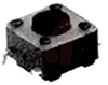 Switch, Tactile, 50 mA, SPST, Pushbutton, Off[On] - 70156043 - Allied Electronics, Inc.