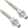 Teflon Jacket Cable Assembly TRB Insulated Bulk Head 3-Lug Cable Jack to Jack with Bend Relief .236