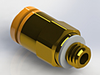 Precision Metal Orifices - Push-On Tube Adapters, 10-32 UNF x Tube - IL-H0332-21-BR/PL - O'Keefe Controls Co.