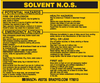 Brady B-928 Black on Yellow Rectangle Vinyl Hazardous Material Label - 4 1/2 in Width - 3 2/4 in Height - Printed Text = SOLVENT N.O.S. - 93735 - 754476-93735 - R. S. Hughes Company, Inc.