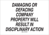 Brady B-401 High Impact Polystyrene Rectangle White Loitering, Soliciting, & Trespassing Sign - 14 in Width x 10 in Height - 95412 - 754476-95412 - R. S. Hughes Company, Inc.