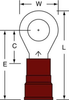 3M Scotchlok Red Brazed Nylon Brazed Ring Terminal MN8-516RK - 1.38 in Length - 0.59 in Wide - 0.175 in Inside Diameter - 5/16 in Stud - 054007-08269 - R. S. Hughes Company, Inc.