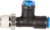 1/4" NPT x 1/4" Hose Tee Pneumatic Fitting -- 8092652 - Image