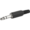 Plug, solder terminal, insulated, 3-pole, Audio Plug/Sockets, 6.3 mm - 4833.1310 - SCHURTER Inc