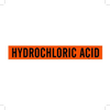 Brady B-946 Black on Orange Vinyl Self-Adhesive Pipe Marker - 2 1/4 in Height - 2 in Character Height - 14 in Length - Printed Msg = HYDROCHLORIC ACID - 7381-1 - 754473-67526 - R. S. Hughes Company, Inc.