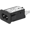 IEC Appliance Inlet C8 with Filter, Front Side Mounting -- 5008 - Image