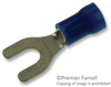 Terminal, Spade/fork, #8, Crimp, Blue; Product Range Amp Te Connectivity - 96F7283 - Newark, An Avnet Company