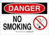 Brady B-302 Polyester Rectangle White Smoking Not Permitted Sign - 14 in Width x 10 in Height - Laminated - TEXT: DANGER NO SMOKING - 132002 - 754473-82987 - R. S. Hughes Company, Inc.