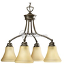 Four-Light Chandelier Fixture - P4482-20 - bulbs.com