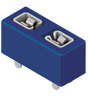 THM-Vertical Entry Mini Auto Blade Fuse Holder, Blue - 3568-15 - Keystone Electronics Corp.