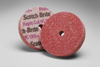 3M Scotch-Brite RC-UW Unitized Ceramic Hard Deburring Wheel - Coarse Grade - Arbor Attachment - 3 in Diameter - 3/8 in Center Hole - Thickness 1/2 in - 66702 -- 051115-66702 - Image