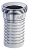 MBS-SS Series Sanitary Crimp Hose Fitting 316SS Male Bevel Seat x Hose Shank -- MBS-SS100 - Image