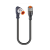 Sensor / Actuator Connectors: Cordset, double ended, M12 Standard, Angled Male, 5-pole to a, M12 Standard, Straight Female, 5-pole; with Grey PVC 22 AWG cable -- RSWT 5-RKT 5-647