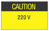 Warning Label In Dispenser, Caution 120V, Yellow/black, 25.4Mm X 38.1Mm; Label Type Panduit - 22C5271 - Newark, An Avnet Company