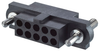10+10 Pos. Female DIL Cable Housing, Guide Pin Panel Mount -- M80-4172098