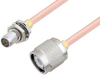 Slide-On BMA Plug Bulkhead to TNC Male Cable 24 Inch Length Using RG405 Coax - PE3C4890-24 - Pasternack