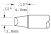 Soldering Tip, Chisel, 3Mm; Tip / Nozzle Width Metcal - 41B5941 - Newark, An Avnet Company