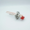 Thermocouple-Power Feedthrough, 2 Pairs Type C, w/ Miniature TC Connectors, 5000 Volts, 60 Amps, 3 Pins, 2.75″ Conflat Flange - A0800-3-CF - MPF Products, INC.