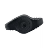 Male Wing Knob; Threaded Stud, Staggered, Black -- KBP-318 - Image