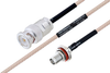 MIL-DTL-17 BNC Male to SMA Female Bulkhead Cable 24 Inch Length Using M17/113-RG316 Coax - PE3M0088-24 - Pasternack