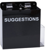 Brady Black Acrylic Lockable Top Opening Suggestion Box - 11 3/4 in Width - 12 in Height - 45660 -- 754476-45660 - Image