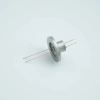 Power Feedthrough, 500 Volts, 15 Amps, 2 Pins, 0.032″ Copper Conductors, 1.18″ QF / KF Flange - A0500-3-QF - MPF Products, INC.