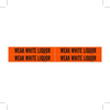 Brady B-946 Black on Orange Vinyl Self-Adhesive Pipe Marker - 1 1/8 in Height - 3/4 in Character Height - 7 in Length - Printed Msg = WEAK WHITE LIQUOR - 7426-4 - 754473-68150 - R. S. Hughes Company, Inc.