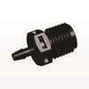 Threaded Connector, Barbed, Black - N8S431 - Qosina Corp.