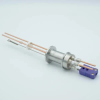 Thermocouple-Power Feedthrough, 1 Pair Type E, w/ Miniature TC Connector, 5000 Volts, 30 Amps, 2 Pins, 1.18″ QF / KF Flange - A0444-7-QF - MPF Products, INC.