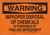 Brady B-555 Aluminum Rectangle Orange Chemical, Biohazard, Hazardous & Flammable Material Sign - 10 in Width x 7 in Height - 126570 - 754473-74759 - R. S. Hughes Company, Inc.