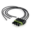 Aptiv 12015797 Female 4-Contact Tower Half Weather-Pack Connector with 10