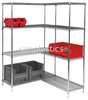 Storage Shelving with Bins - WR86-1472C - Simplastics