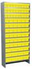 Akro-Mils 6500 lb Adjustable Gray Powder Coated Steel 22 ga Enclosed Adjustable Fixed Shelving System - 12 Bins, 30 Bins, 36 Bins - 6500 lb Total Capacity - ASC1279AST YELLOW -- ASC1279AST YELLOW - Image
