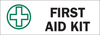 Brady B-120 Fiberglass Reinforced Polyester Rectangle White First Aid Sign - 10 in Width x 7 in Height - TEXT: FIRST AID KIT - 122902 - 754473-71866 - R. S. Hughes Company, Inc.