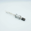 Thermocouple-Power Feedthrough, 1 Pair Type J, w/ Miniature TC Connector, 1000 Volts, 15 Amps, 2 Pins, 1.18″ QF / KF Flange - A0435-3-QF - MPF Products, INC.