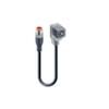 INDUSTRIAL-C (NEMA), Cordset, double ended: M12, Male, Straight, 3-Pole, to a, Form C, Female, Angled, 2+2PE, Yellow LED with Varistor: Cable, PVC, black, 3x0.50 mm² - RST 5-3-VC 1A-1-3-212 - Belden Inc.