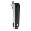 Multipoint Compression Latch, Steel Mounting Hardware, Key Locking, CH751 with Padlock Hasp, Clockwise Swing, Zinc Alloy, Black -- CR-19-21-35 - Image