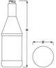 PET and HDPE Plastic Bottles -- #708 ADDITIVE ROUND-HDPE-12 oz-708008-20-400 - Image