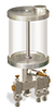 (Formerly B3153-4X02), Multiple Feed Manual Lubricator, 1 qt Acrylic Reservoir, 3 Feeds - B3153-032A03B111GW - Oil-Rite Corp.