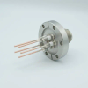 MS High Current Series, Multipin Feedthrough, 5 Pins, 700 Volts, 23 Amps per Pin, 0.094″ Copper Conductors, 2.75″ Conflat Flange - A0755-1-CF - MPF Products, INC.
