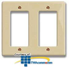 Leviton Urea/Nylon 2 Gang Decora/GFCI Wallplate - 80409 - TelephoneStuff.com