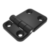 Surface Mount Hinge, 60 mm  size, with Mounting Holes, Zinc Alloy, Powder Coated, Black - EH-7E-6V9-50 - Southco